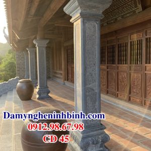 Cột đồng trụ đá vuông nhà thờ họ CD 45