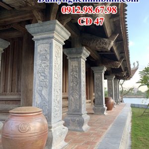 Cột đồng trụ đá vuông nhà thờ họ CD 47