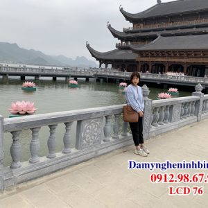 Lan can hàng rào con tiện đá con tiện 76