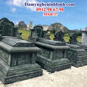 Mẫu lăng mộ đá hậu bành xanh tam sơn rêu đẹp 37