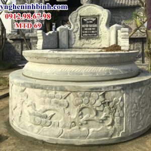 Mẫu lăng mộ đá hình tròn đẹp 69