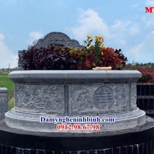 Mẫu mộ tròn đá xanh khối đẹp Ninh Bình 64