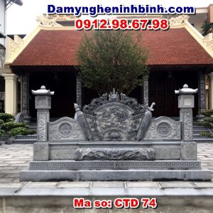 cuốn thư bình phong tắc môn đá nhà thờ ctd 74