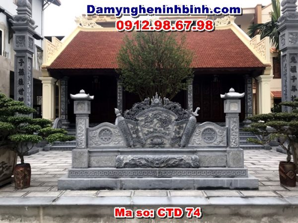 cuốn thư bình phong tắc môn đá nhà thờ ctd 74